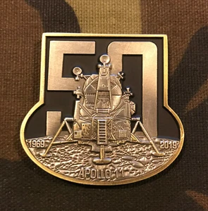 APOLLO 11 50TH ANNIVERSARY MOON LANDING 2" CHALLENGE COIN; NIP - Picture 1 of 3