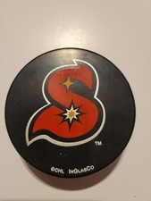 Vintage Arizona Sun Dogs Ice Hockey Puck Official Season Logo 1992-07 CHL 