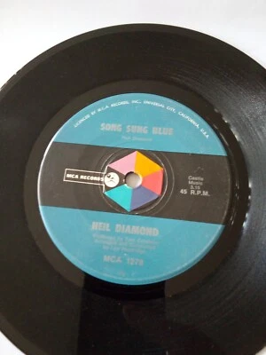 NEIL DIAMOND - Song Sung blue -   7" single vinyl record - Image 1 of 2