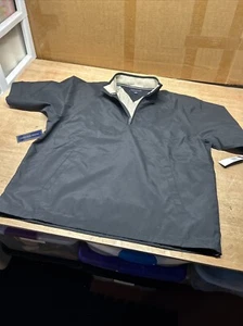 NWT Men’s Tommy Hilfiger Black Water Repellent Golf Short Sleeve 1/4 Zip Size L - Picture 1 of 7