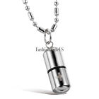 Pill Cross Capsule Design Stainless Steel Pendant Necklace For Lovers Couple