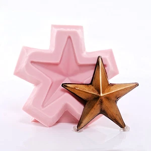 Primitive Lone Star Silicone Mold Soap Wax Candle Chocolate Resin Clay  (970) - Picture 1 of 7