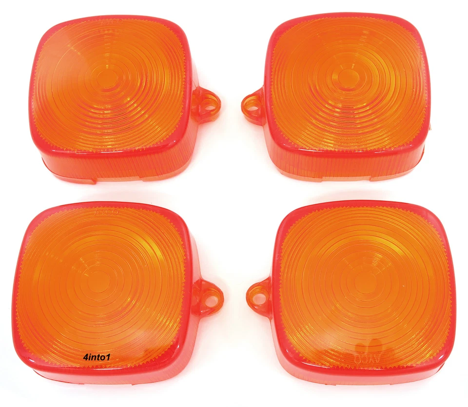 Honda Turn Signal Lens Set - 33402-195-023 - Amber - C70 CT70/110 XL80/100/125 - Image 1 of 1