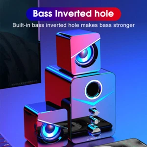 Kompakt Bluetooth 5.0 Computer Lautsprecher mit Subwoofer für Desktop Boxen USB - Bild 1 von 18