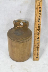 antique wall box round wood tied hinge primitive hang sit early 1750-1850 real - Picture 1 of 9