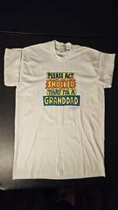 Vintage Shoebox Greetings Hallmark Funny Grandpa T-Shirt Mens XL White Made USA - Picture 1 of 7