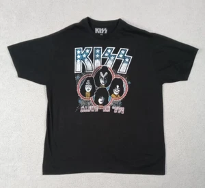 Kiss Size XXL Alive in "77! Concert Black Graphic T-Shirt Shirt - Picture 1 of 10