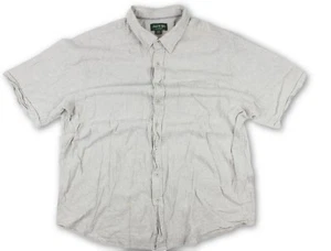 Camisa David Taylor Collection Para Hombre XL Beige Mezcla de Lino Botón Delantero - Imagen 1 de 2