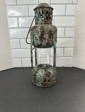Rustic Primitive Lantern (Modern) Jade Green  (005)