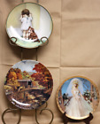 Lot of 3 Collectors plates 8.5". BARBIE/IN DISGRACE/THE COVERED BRIDGE. Tag 322f