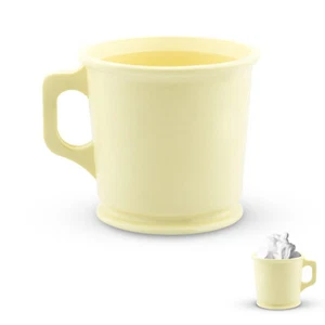 Klassischer Rasiertasse, großer Becher zum Rasieren, eleganter Rasiertasse Elfenbein - Bild 1 von 9