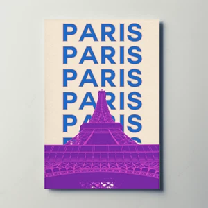 Paris Eiffel Tower France Poster Retro Travel Poster - Picture 1 of 23