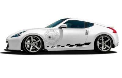 2 PCS Car Side Stripe Sticker For Nissan 350Z 370Z Vinyl Racing Sport Decals — 第 1/4 张图片