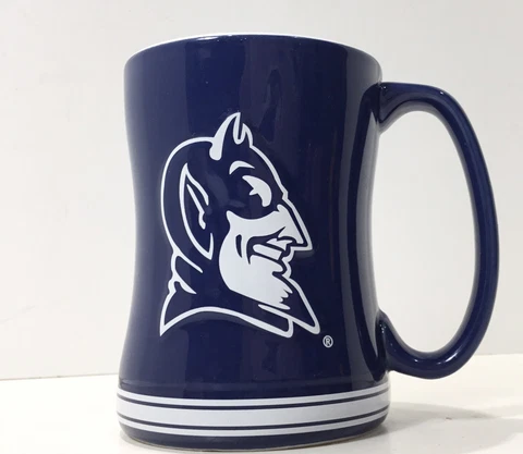 Duke Blue Devils 14oz Ceramic Relief Mug Coffee Boelter Brands College Football Cover