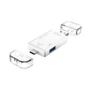 6 in 1 OTG USB 3.0 Type-C Card Reader for Secure Digital/TF Cards (White) - Bild 1 von 8