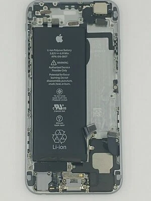 *GREAT *Genuine OEM Apple iPhone 6 Rear Housing Grey Small Parts Full Assembly - Image 1 of 2