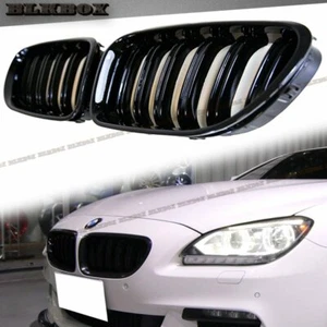 For BMW 12-16 F06 F12 F13 6-SERIES Use Front Nose Grille M-Trim Shiny Black Pair - Bild 1 von 3