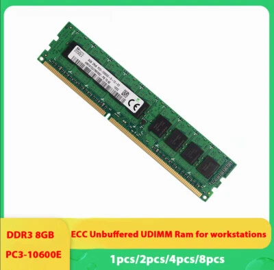Hynix DDR3 8GB/16GB/32GB 1333 PC3-10600E ECC UDIMM Speicher für Workstation 1.5V - Bild 1 von 4