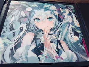 Wallhack Hatsune Miku gaming mouse pad Glass Pad 490 x 430 SkyPAD SP-004 - Afbeelding 1 van 5