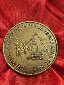 GENE BRACEWELL IMPERIAL CLASS JUNE 29 1985 TOKEN FIRST ALL GEORFIA CEREMONIAL - Picture 1 of 5