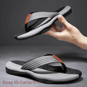 Mens Thong Flip Flops Sandals Fabric Comfort Beach Sandal Slippers US Size 7-15 - Picture 1 of 24