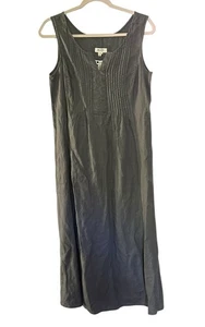 Vestido Malvin I Love de lino para mujer gris medio con bolsillos sin mangas Lagenlook - Imagen 1 de 6