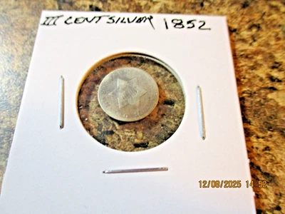 1852 III CENT SILVER YOU GRADE     37 - Image 1 of 2