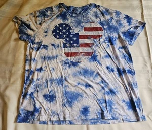 Camisa Disney Mickey Mouse Patriótica Bandera Americana Tie Dye 2XL Azul - Imagen 1 de 9
