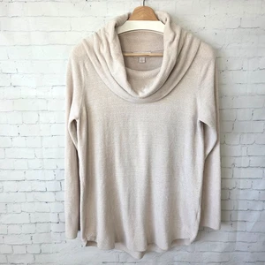 Suéter túnica capucha ultra ligero Barefoot Dreams Cozychic talla S arena duna beige - Imagen 1 de 7