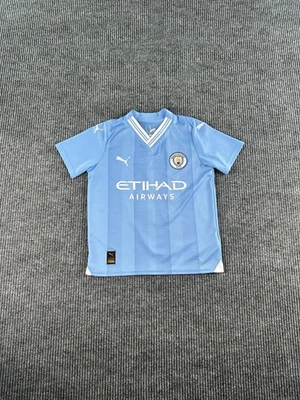 Camiseta Manchester City Erling Haaland 9 niños 9-10 Puma local 23/24 azul juvenil Foto 1 de 4