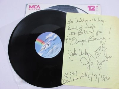 Oingo Boingo STAY, Stay Late Mix & Dead Man's Party Vinyl LP 1986 MCA Signatures - Image 1 of 4