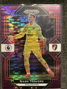 2022-23 Panini Prizm Premier League Mark Travers #214 Purple Pulsar Prizm (RC) - Bild 1 von 2