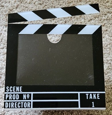 Clapper Board Acrylic Frame for 4x6 Photo TV Movie GREAT CONDITION - Image 1 of 4