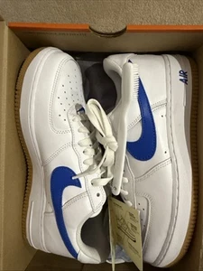 Size 9 - Nike Air Force 1 Low Color of the Month - White Royal Blue -DJ3911-101 - Picture 1 of 2