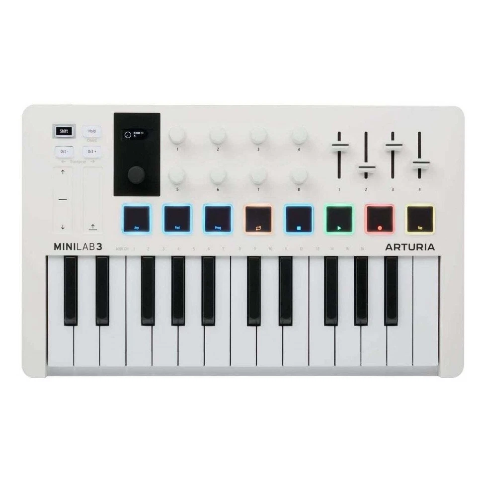 Paquete Controlador Teclado MIDI Híbrido Arturia MiniLab 3 con Pedal,... -CAJA ABIERTA Foto 1 de 1