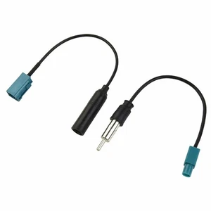 2PCS Car Stereo FM AM Radio Antenna Adapter Cable Z To DIN For Antennas - Picture 1 of 12