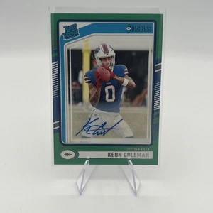 KEON COLEMAN- 2024 Donruss Rated Rookie Green Auto #358 - Picture 1 of 5
