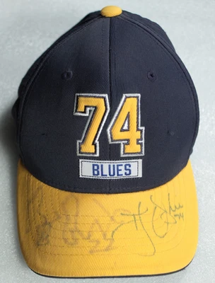 St. Louis Blues T.J. Oshie Youth Hat Signed Autographed NHL Hockey - Image 1 of 4