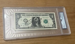 Billete de $1 autógrafo firmado por Spencer Brown Buffalo Bills moneda certificado de autenticidad PSA automático - Imagen 1 de 2