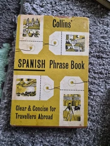 VINTAGE COLLINS SPANISH PHRASE BOOK (1964) HB - Picture 1 of 7