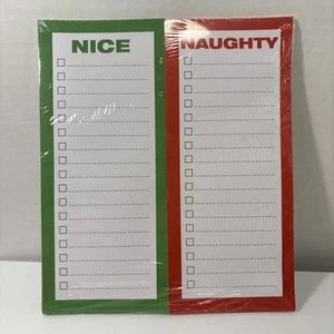 Nice Naughty Checklist Christmas Holiday Novelty Notepads - 80 Sheets - NIP - Picture 1 of 5
