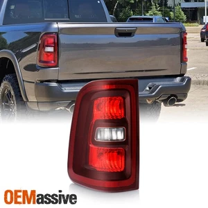 For 2025-2026 Dodge Ram 1500 Halogen Black Trim Red Clear Tail Light Driver Left - Picture 1 of 6