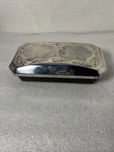 Pennello vintage Sheridan piatto argento pelucchi, scatola in bachelite - Foto 1 di 5