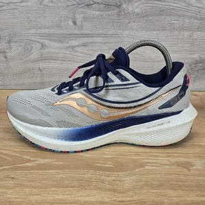 Scarpe da corsa Saucony Triumph 20 uomo taglia UK 9 grigio blu rosa scarpe da ginnastica EU 44 - Foto 1 di 18