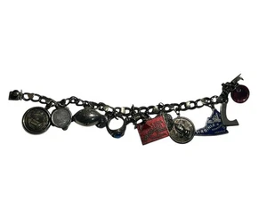 Pulsera con dije de plata esterlina de corazón vintage - States Religion Music College  - Imagen 1 de 8