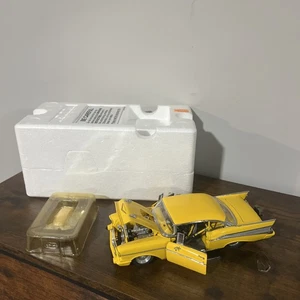 Danbury Mint 1957 Chevy “Pro Street” Hardtop 1:24 Diecast – Yellow, COA & Box - Picture 1 of 7