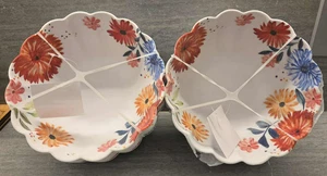 NEW HL The Spring Shop Floral Flowers Salad Bowl Set of 8 - 40oz 7 inches - Picture 1 of 4