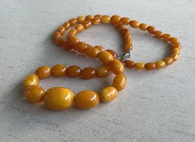 24g Bernstein Kette Butterscotch , 60 cm Länge - Bild 1 von 4