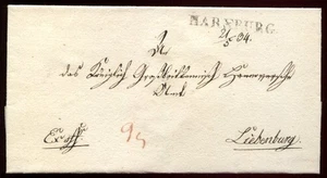 CARTA PREFILATÉLICA HARZBURG 1834 a LIEBEBEBBURG (C1033 - Imagen 1 de 1