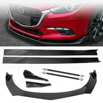 Front Bumper Lip Splitter Spoiler Rear For Ford Mustang S197 Carbon Fiber Body Foto 1 de 4